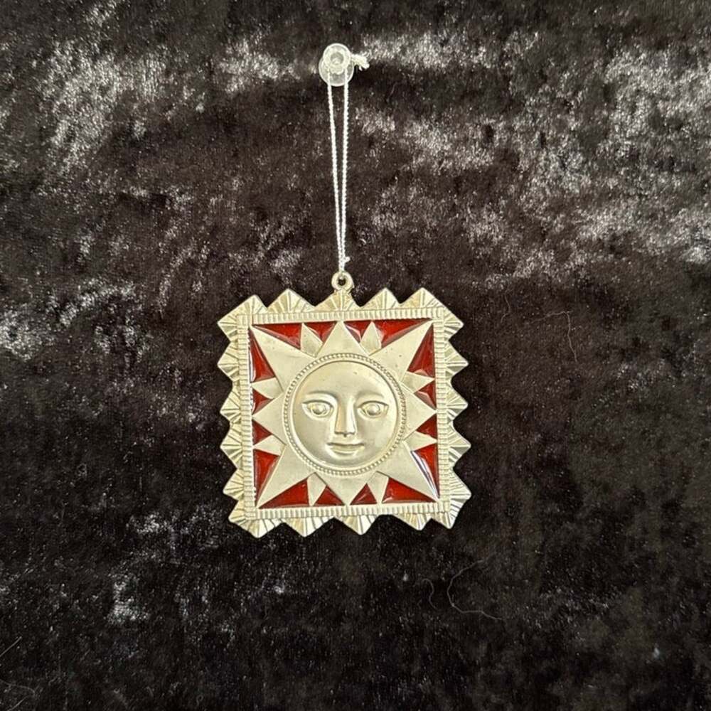 Silver Sun Ornament | Celestial Home Decor | Whimsigoth Witchy Style